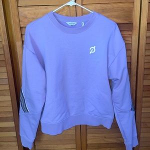 Peloton purple crew neck sweatshirt